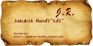 Jakubik Renátó névjegykártya