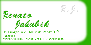 renato jakubik business card